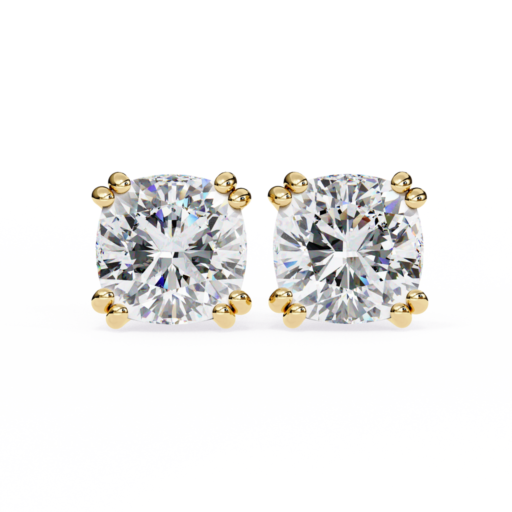 Regal Cushion Diamond Earrings