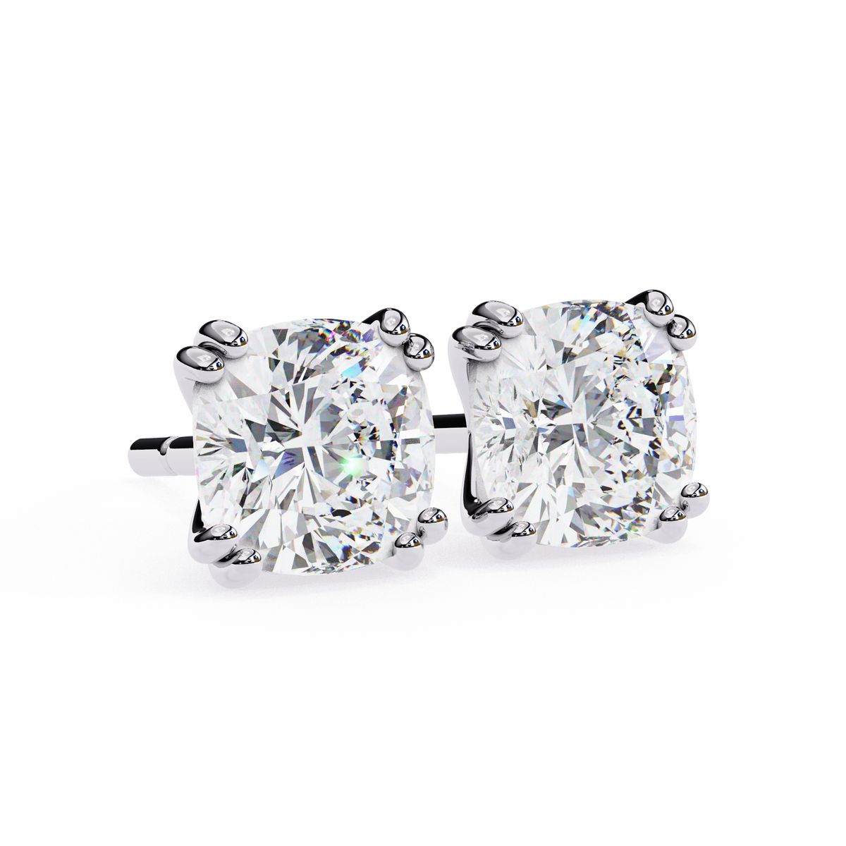 Regal Cushion Diamond Earrings