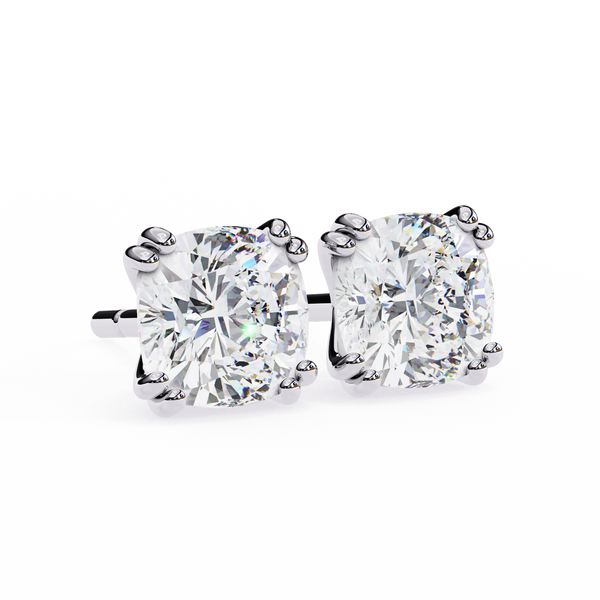 Regal Cushion Diamond Earrings