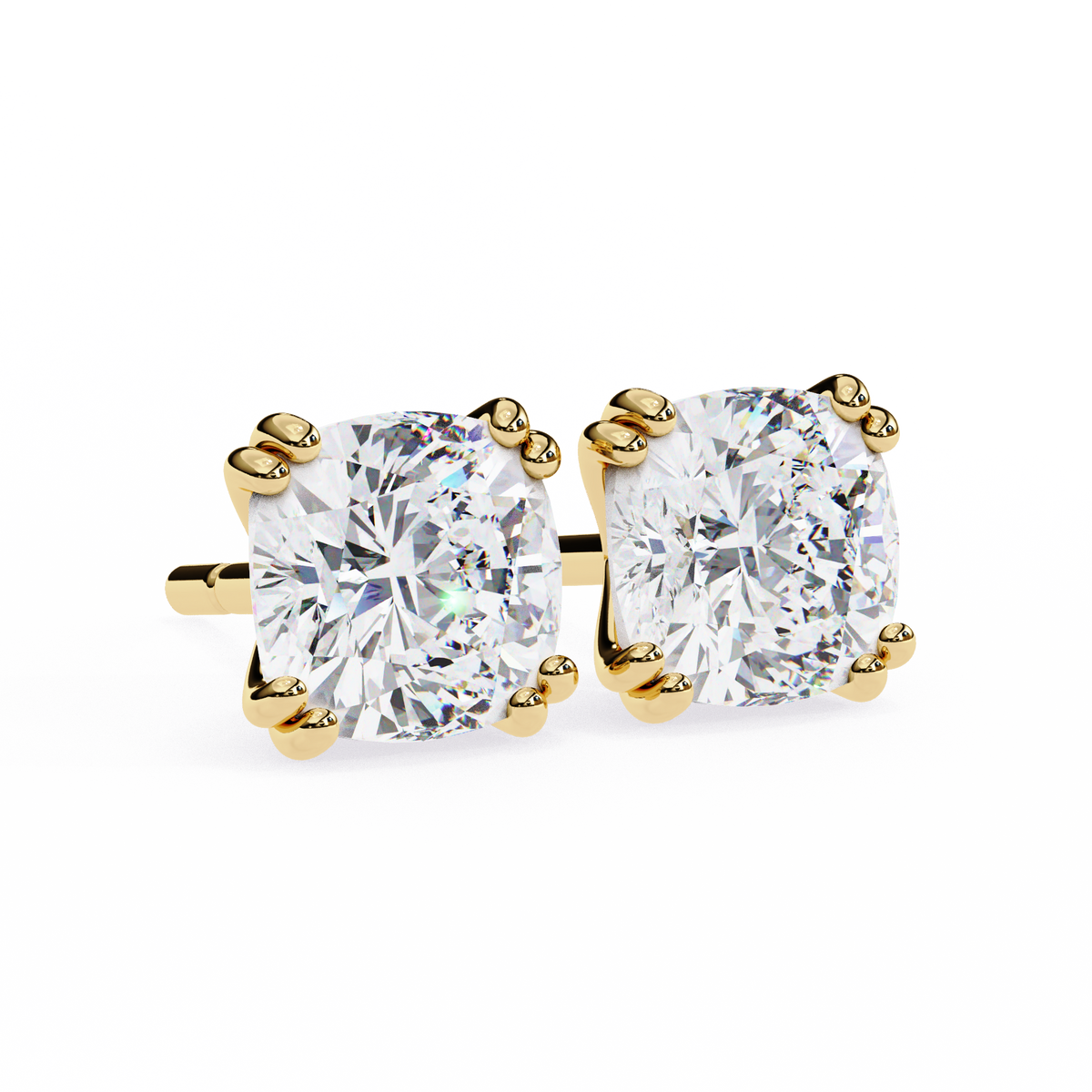 Regal Cushion Diamond Earrings