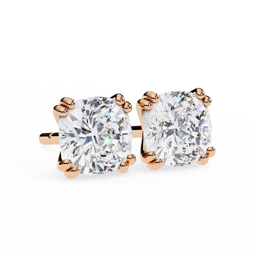 Regal Cushion Diamond Earrings