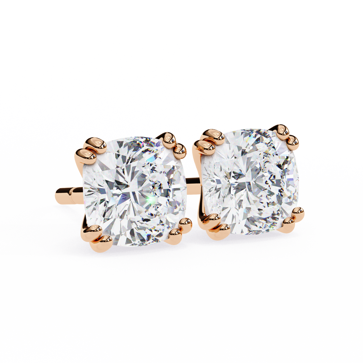 Regal Cushion Diamond Earrings