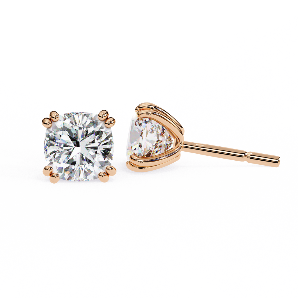 Regal Cushion Diamond Earrings