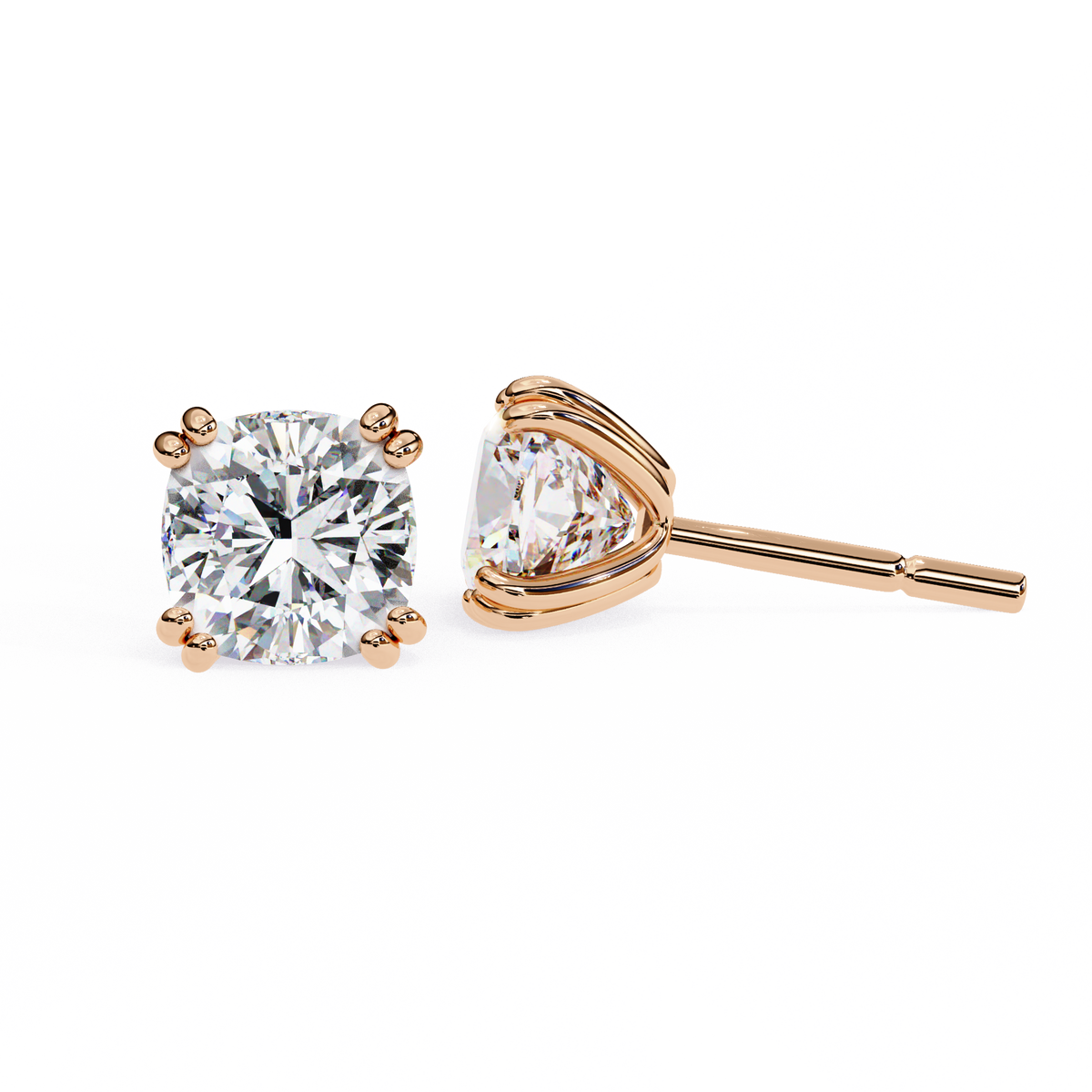 Regal Cushion Diamond Earrings