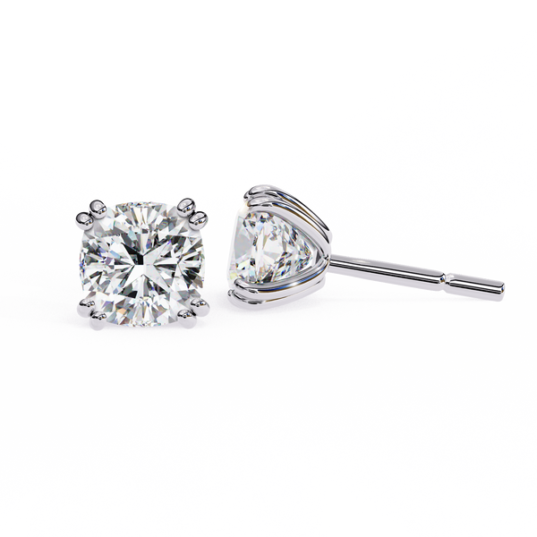 Regal Cushion Diamond Earrings