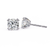 White Gold Cushion-Cut Diamond Solitaire Stud Earrings