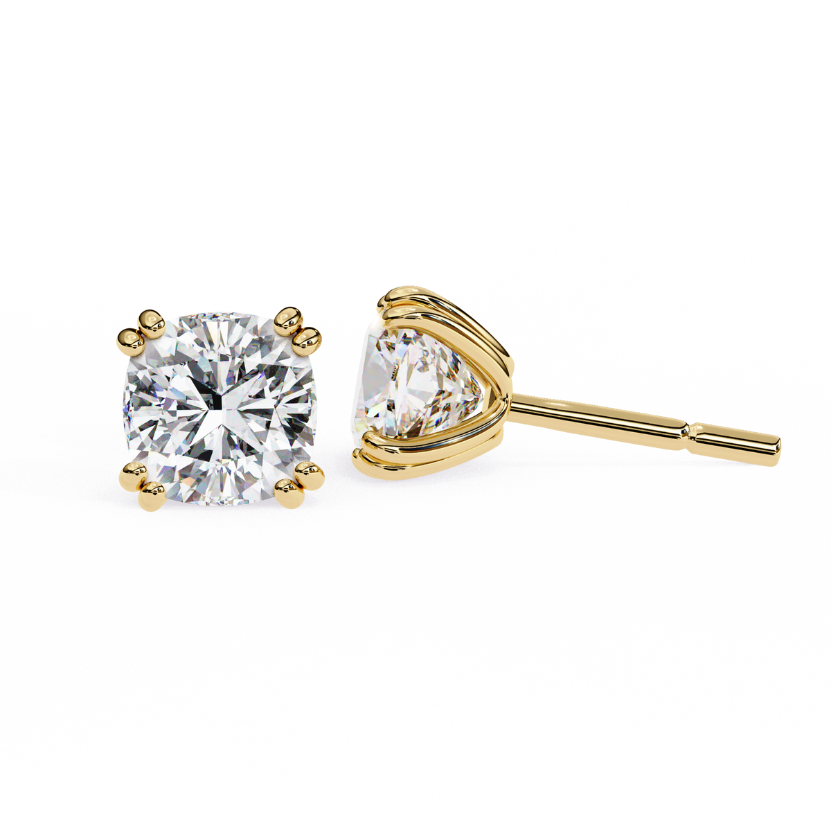 Regal Cushion Diamond Earrings
