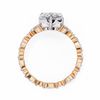 Rose Gold Pear Cut Diamond Ring with Marquise and Round Eternity Band