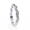 White Gold Round Diamond Twisted Rope Half Eternity Band