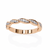 Rose Gold Round Diamond Twisted Rope Half Eternity Band