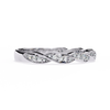 White Gold Round Diamond Twisted Rope Half Eternity Band