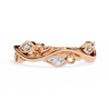 Rose Gold Round Diamond Leaf and Vine Eternity Band