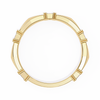 Yellow Gold Round Diamond Bar Link Station Band