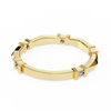 Yellow Gold Round Diamond Bar Link Station Band