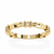 Yellow Gold Round Diamond Bar Link Station Band