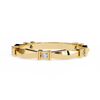 Yellow Gold Round Diamond Bar Link Station Band