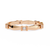 Rose Gold Round Diamond Bar Link Station Band