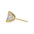 Princess Cut Lab Grown Diamond Rose Gold Stud Earring