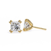 Princess Cut Lab Grown Diamond Rose Gold Stud Earring