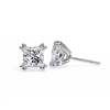 Princess Cut Lab Grown Diamond Rose Gold Stud Earring