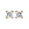 Princess Cut Lab Grown Diamond Rose Gold Stud Earring