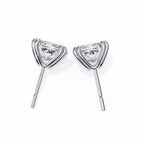 White Gold Princess-Cut Diamond Solitaire Stud Earrings