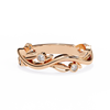 Rose Gold Round Diamond Leaf and Vine Eternity Band
