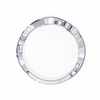 White Gold Round Diamond Leaf and Vine Eternity Band