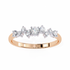 Rose Gold Round Diamond Scattered Cluster Ring