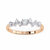 Rose Gold Round Diamond Scattered Cluster Ring