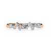 Rose Gold Round Diamond Scattered Cluster Ring