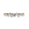 Yellow Gold Round Diamond Scattered Cluster Ring