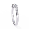 White Gold Round Diamond Scattered Cluster Ring