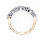 Yellow Gold Mixed Cut Diamond Scattered Half Eternity Ring