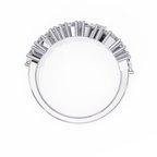 White Gold Mixed Cut Diamond Scattered Half Eternity Ring
