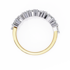Yellow Gold Mixed Cut Diamond Scattered Half Eternity Ring