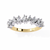 Yellow Gold Mixed Cut Diamond Scattered Half Eternity Ring