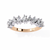 Rose Gold Mixed Cut Diamond Scattered Half Eternity Ring