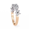 Rose Gold Mixed Cut Diamond Scattered Half Eternity Ring