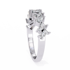White Gold Mixed Cut Diamond Scattered Half Eternity Ring