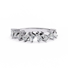 White Gold Mixed Cut Diamond Scattered Half Eternity Ring