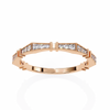 Rose Gold Round Diamond Milgrain Station Eternity Band