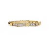 Yellow Gold Round Diamond Milgrain Station Eternity Band