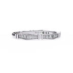 White Gold Round Diamond Milgrain Station Eternity Band