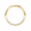 Yellow Gold Round Diamond Milgrain Station Eternity Band