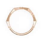 Rose Gold Round Diamond Milgrain Station Eternity Band