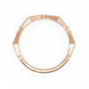 Rose Gold Round Diamond Milgrain Station Eternity Band