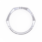 White Gold Round Diamond Milgrain Station Eternity Band