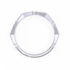 White Gold Round Diamond Milgrain Station Eternity Band