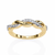 Yellow Gold Round Diamond Twisted Vine Half Eternity Band